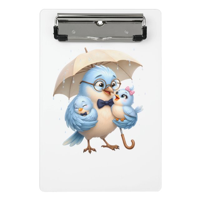 Vater Vogel Mini-Clipboard Bürogeschenk Mini Klemmbrett (Vorderseite)