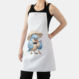 Vater-Vogel-Schürze-Kochen-Familien-Kunstwerk Schürze