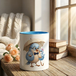 Vater-Vogel-Schutztasse für seine Kleinen Tasse