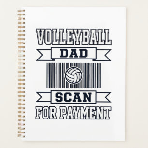 Vater-Volleyball-Scan zur Zahlung Lustiges Shirt-D Planer