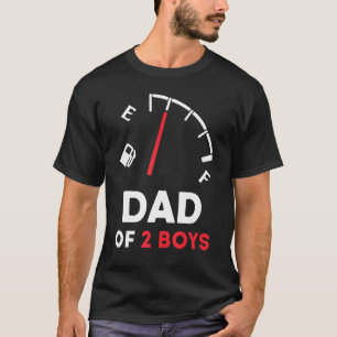 Vater von 2 Boys Funny Gift vom Sonntag des Vaters T-Shirt