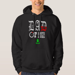 Vater von 2 Jungen 1 Mädchenvater oder Großvater v Hoodie