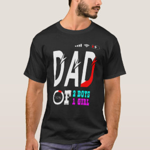 Vater von 2 Jungen 1 Mädchenvater oder Großvater v T-Shirt