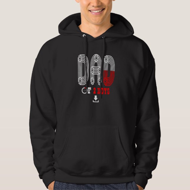 Vater von 2 Jungen Vater oder Großvater von 2 Kind Hoodie (Vorderseite)