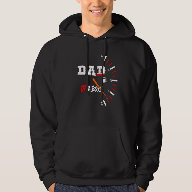 Vater von 2 Jungen Vater oder Großvater von 2 Kind Hoodie (Vorderseite)