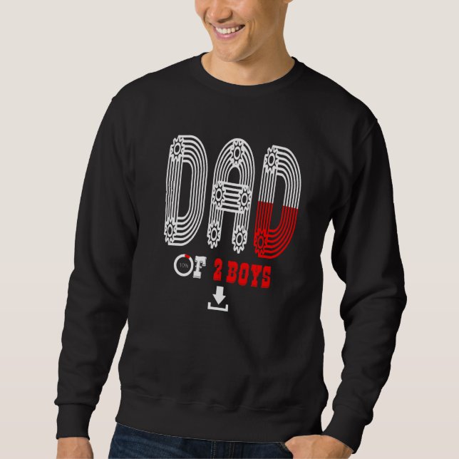 Vater von 2 Jungen Vater oder Großvater von 2 Kind Sweatshirt (Vorderseite)