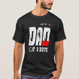 Vater von 2 Jungen Vater oder Großvater von 2 Kind T-Shirt