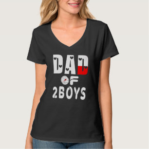 Vater von 2 Jungen Vater oder Großvater von 2 Kind T-Shirt