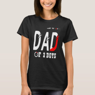 Vater von 2 Jungen Vater oder Großvater von 2 Kind T-Shirt