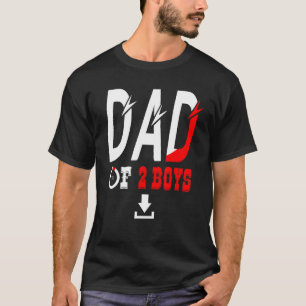 Vater von 2 Jungen Vater oder Großvater von 2 Kind T-Shirt