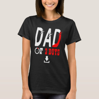 Vater von 2 Jungen Vater oder Großvater von 2 Kind T-Shirt