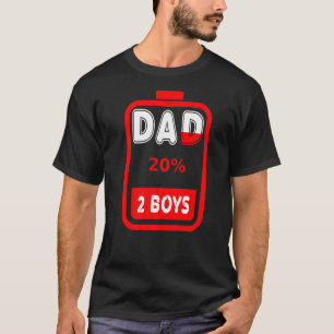 Vater von 2 Jungen Vater oder Großvater von 2 Kind T-Shirt