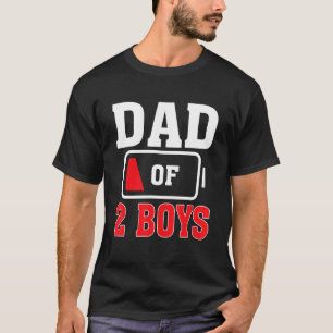 Vater von 2 Jungen von Son Man Vatertag Geburtstag T-Shirt
