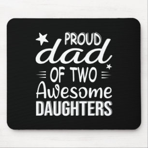 Väter von 2 Mädchen Zwei Töchter Vatertag Mousepad