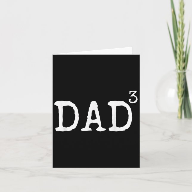 Vater von 3 Geschenk von Kindern Papa hoch drei Pa Karte (Vorderseite)