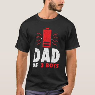 Vater von 3 Jungen Geburtstag Geburtstag für Männe T-Shirt