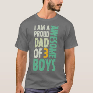 Vater von 3 Jungs Vater Geschenke von Sohn für Vat T-Shirt