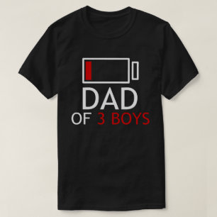 Vater von 3 Jungs Vatertagsgeschenk T-Shirt