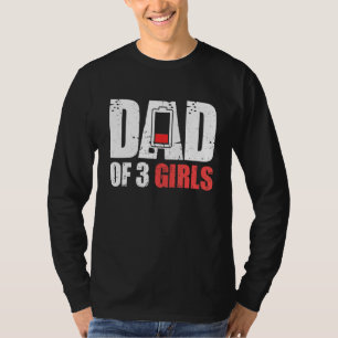 Vater von 3 Mädchen - Vater mit drei Kindern T-Shirt