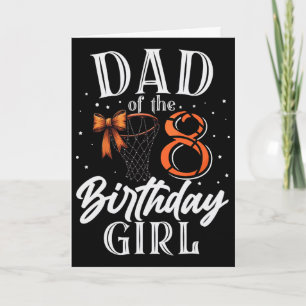 Vater von acht 8 Geburtstag Sketll Mädchen Bday Pa Karte
