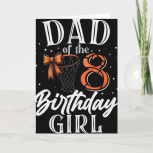 Vater von acht 8 Geburtstag Sketll Mädchen Bday Pa Karte