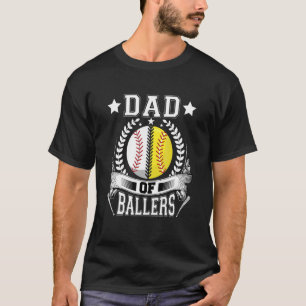Vater von Ballern Baseball-Softball vom Ehefrau So T-Shirt