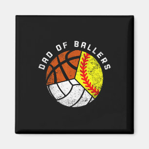 Vater von Ballern Spaß Softball Volleyball Basketb Magnet