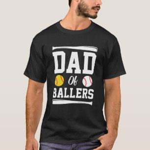 Vater von Ballern Vatertag Geschenk Softball Vater T-Shirt