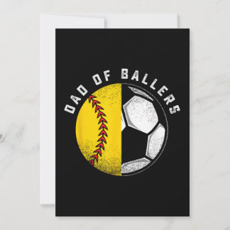 Vater von Ballers Pater Son Softball Soccer Player Einladung
