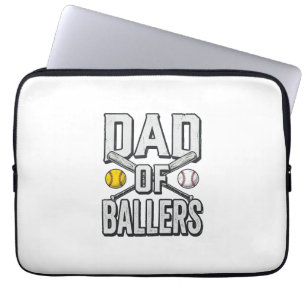 Vater von Ballers Softball und Baseball Vintage-Sh Laptopschutzhülle