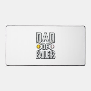 Vater von Ballers Softball und Baseball Vintage-Sh Schreibtischunterlage