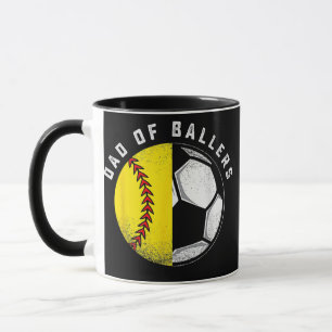 Vater von Ballspielern Vater-Sohn-Softball-Fußball Tasse