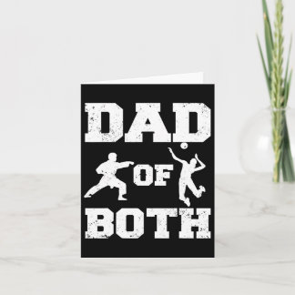 Vater von beiden Funny Karate Volleyll Vater Karte
