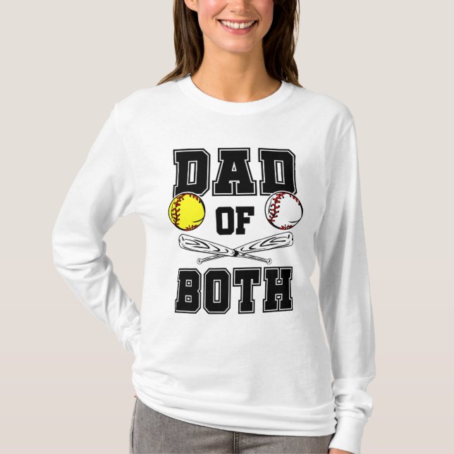 Vater von beiden Vätern Ballers Funny Baseball Sof T-Shirt (Vorderseite)