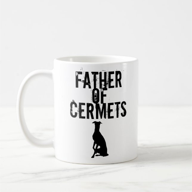 Vater von Cermets (Iggys/Italienische Windhunde) T Kaffeetasse (Links)