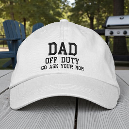 Vater von Duty Simple Modern Typografy Custom Bestickte Baseballkappe