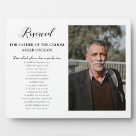 Vater von Groom Foto Sehr geehrte Lord Memorial We Fotoplatte