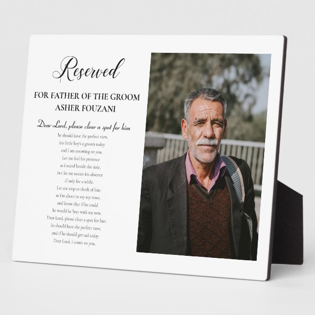 Vater von Groom Foto Sehr geehrte Lord Memorial We Fotoplatte (Seite)