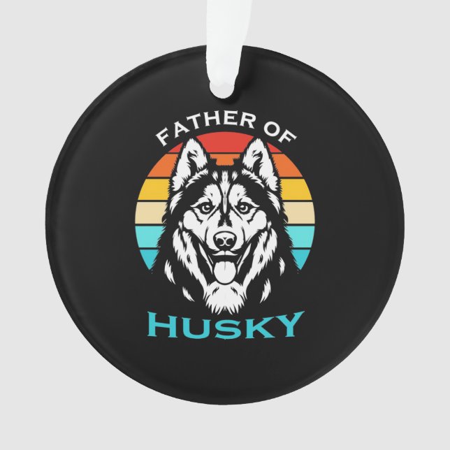 Vater von Husky Ornament (Vorderseite)