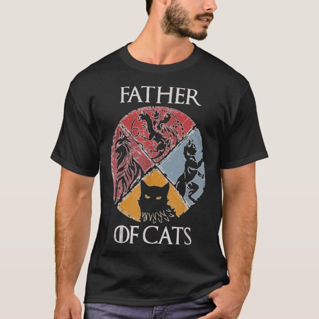 Vater von Katzen T-Shirt (Vorderseite)