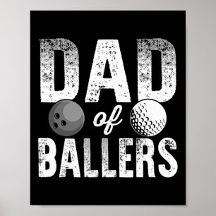 Vater von Llers Golf Bowling Vater Bod Poster