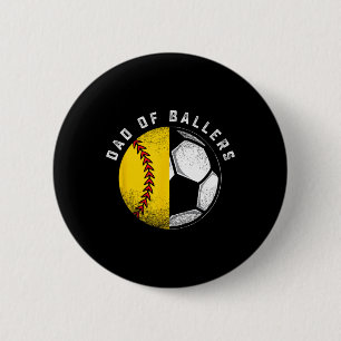 Vater von Llers Vater-Sohn-Softball-Spieler-Traine Button
