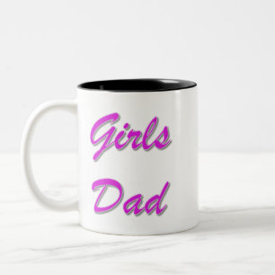 Vater von Mädchen Zweifarbige Tasse