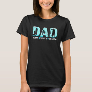 Vater von Mens Paddeln Kajakfisch Jagen und T-Shirt