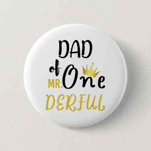 Vater von MR Onederful Lustiges 1. Geburtstags-T-S Button