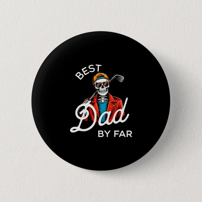 Vater von Par lustiges Golf-Shirt Daddy  Button (Vorderseite)