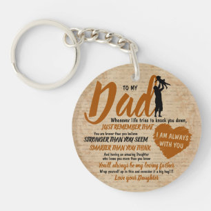 Vater von Tochter Vatertag Geschenk Schlüsselanhänger