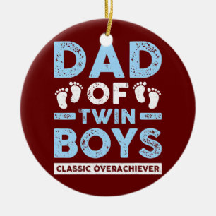 Vater von Twin Boys Classic Übererfüller Funny Twi Keramik Ornament