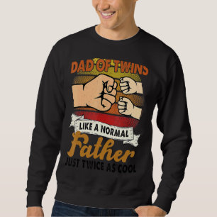 Vater von Twins 2022 Vater zweimal als Cooler Zwil Sweatshirt