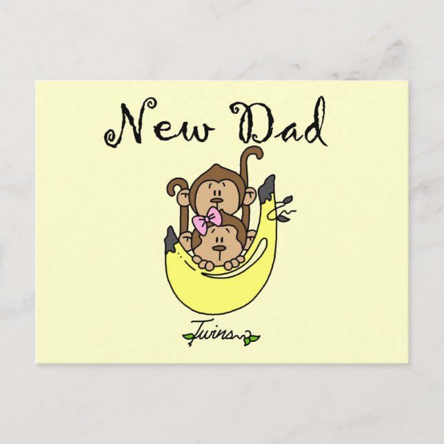 Vater von Twins Boy and Girl Tshirts and Gifts Postkarte (Vorderseite)